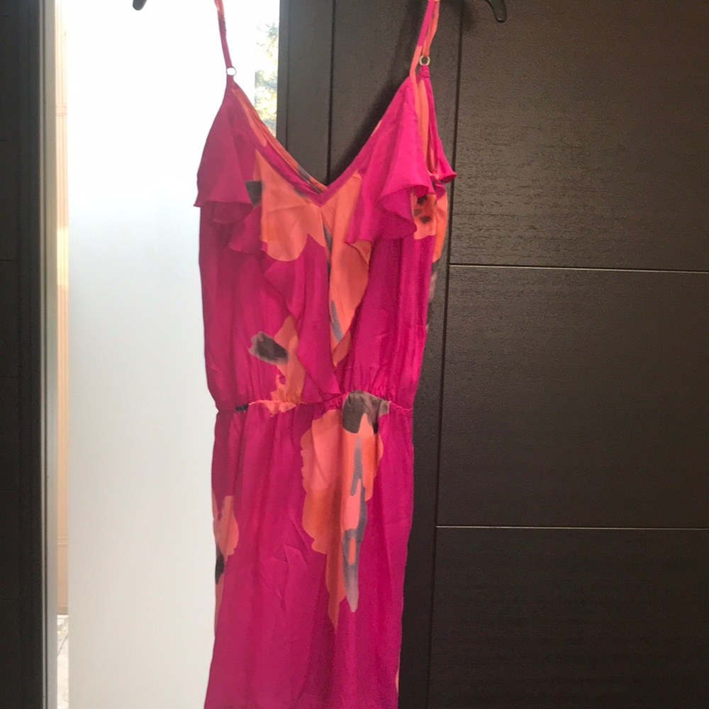 Designer Pink Floral silk dress